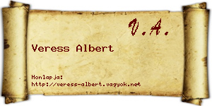Veress Albert névjegykártya