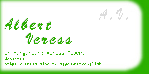 albert veress business card